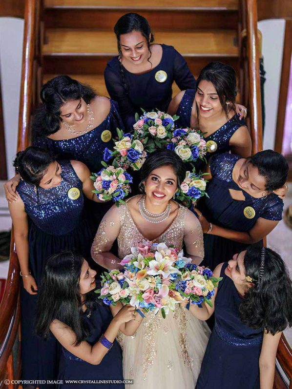 unique bridesmaid dresses at Kerala