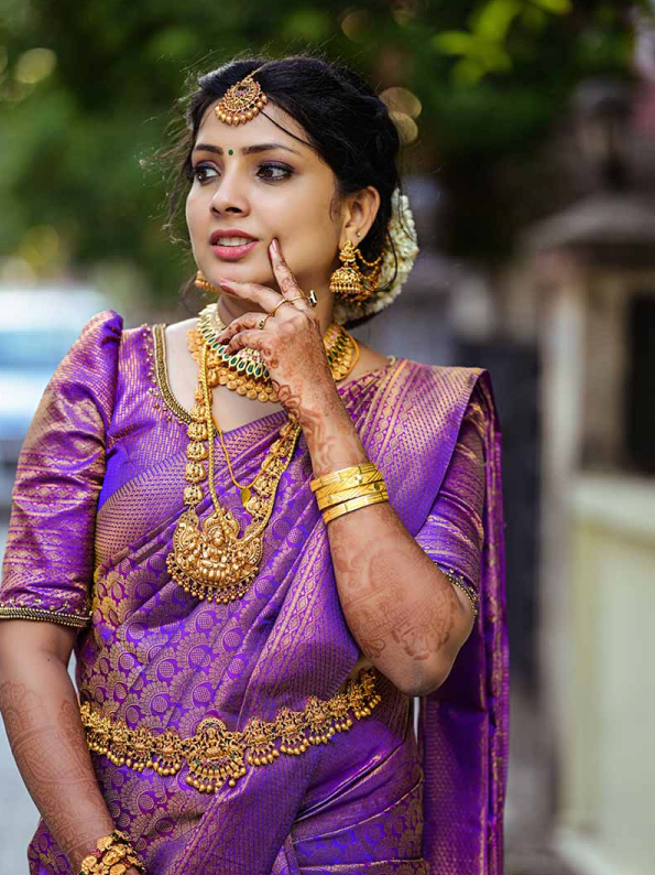 Wedding Kanchipuram saree for wedding day