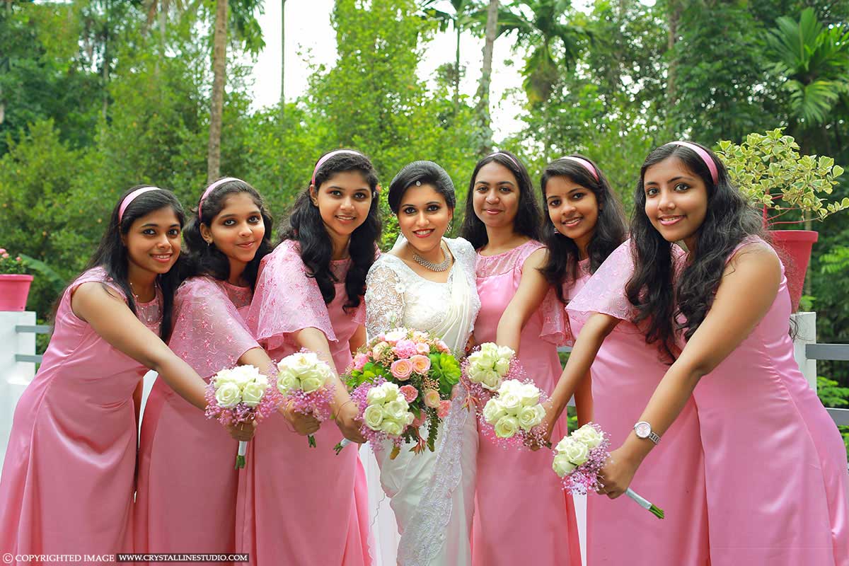 christian bridesmaid Pink dresses In Kochi