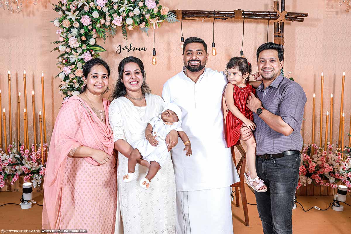 Family Photos In Baptism Ceremony At Pravithanam