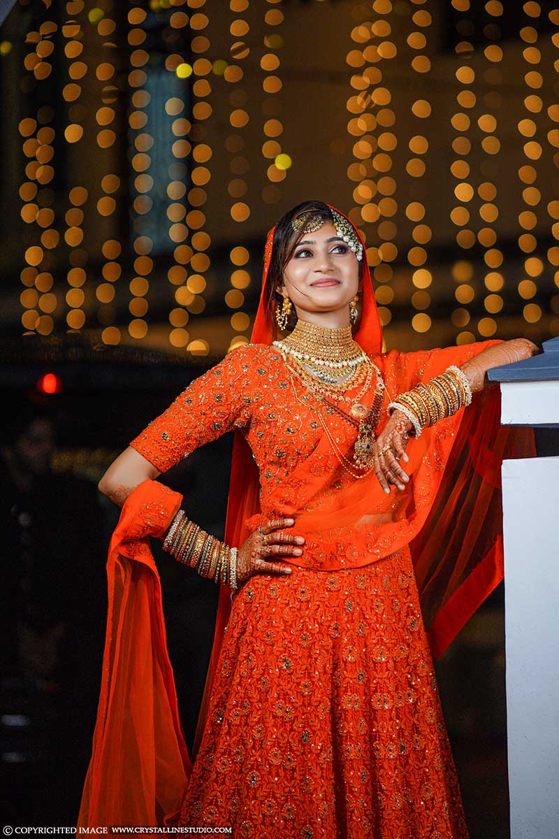 Muslim Wedding Bride Orange Dress In Calicut