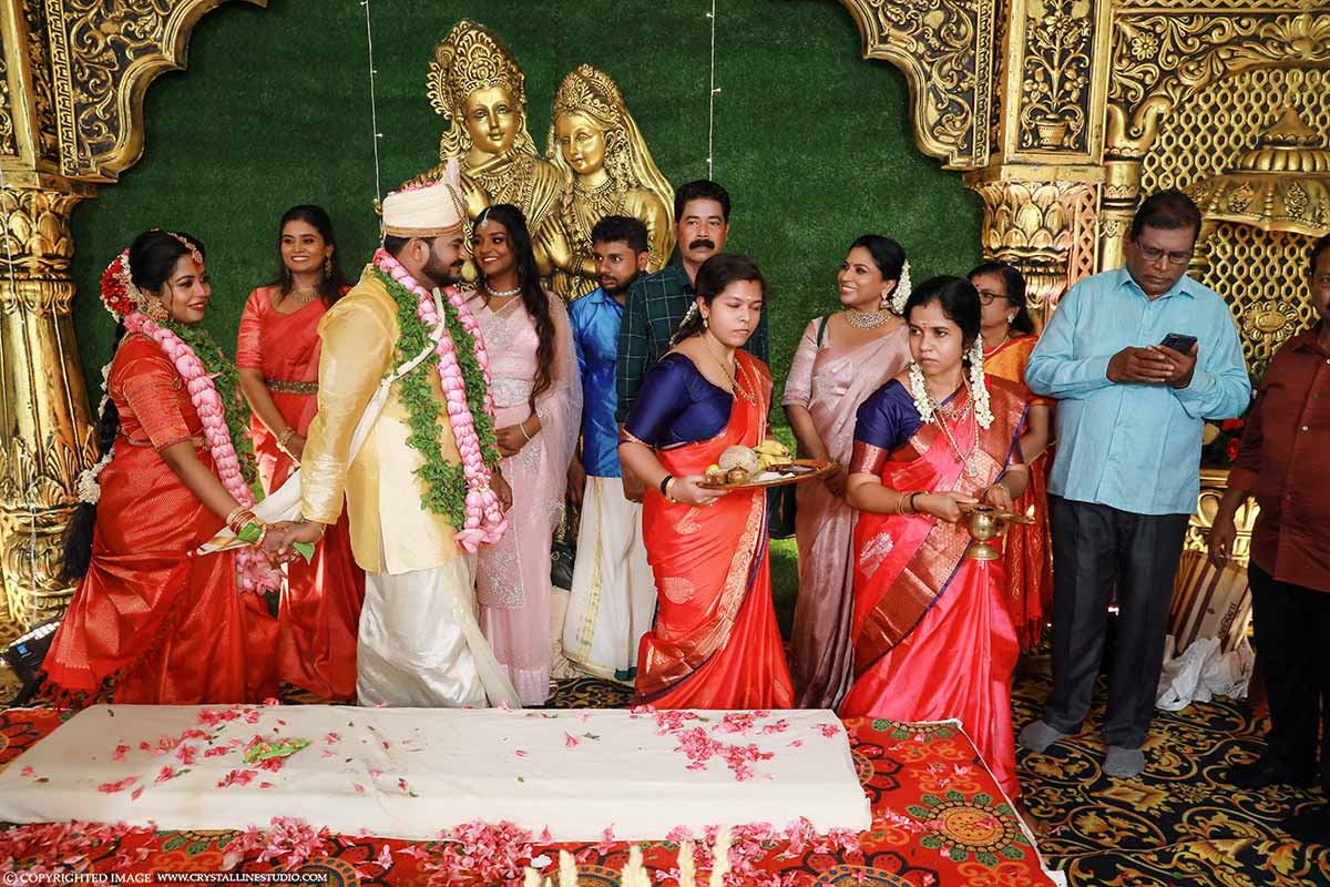 Brahmin wedding photography poses In Coimbatore