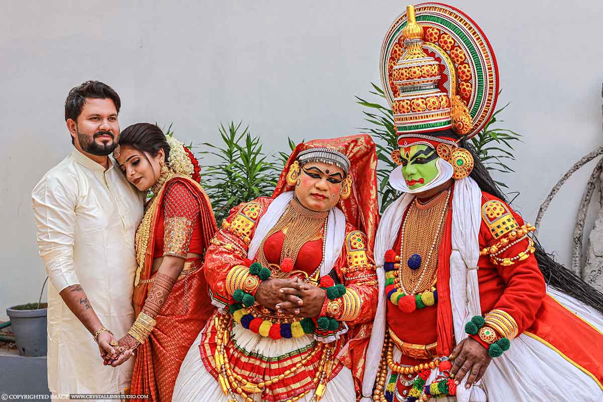 kathakali Hindu wedding photography in Puthukkad