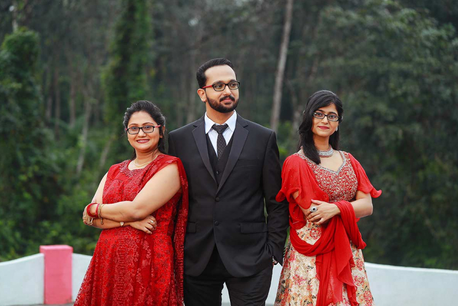 Groom with Sisters